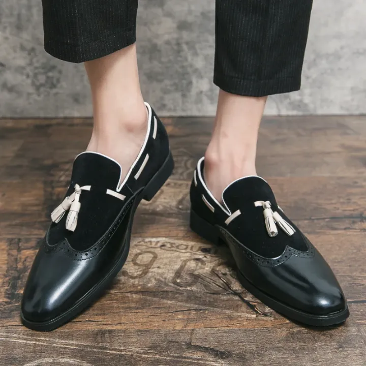 Chaussures richelieu à enfiler basses pour hommes - Style britannique décontracté et tendance