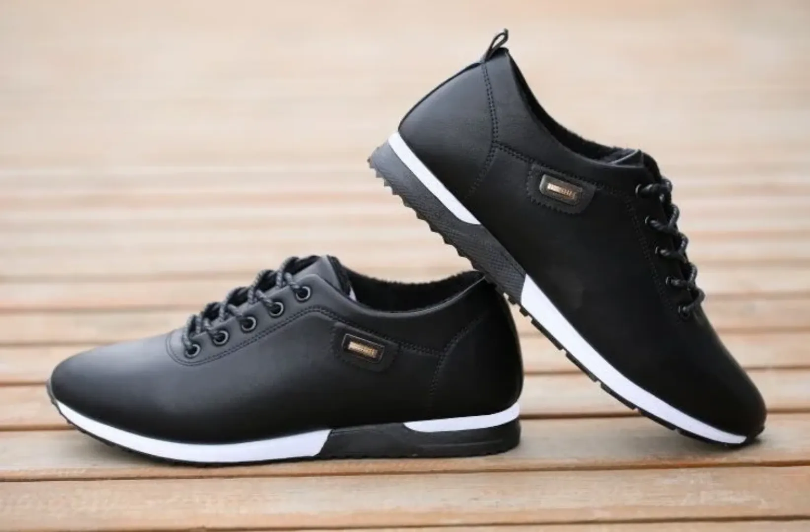 Chaussures basses en PU de haute qualité, baskets confortables et antidérapantes pour hommes