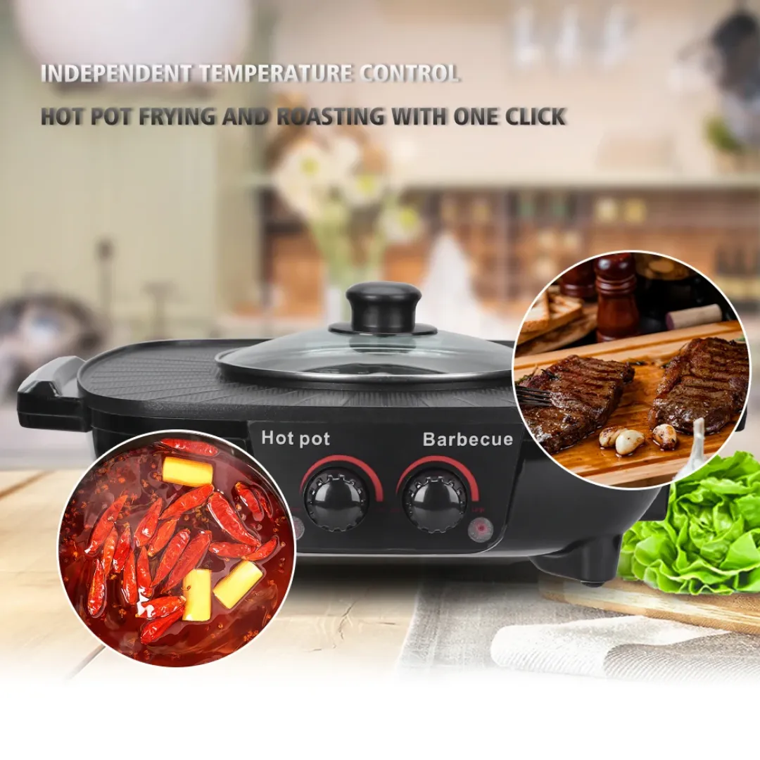 Poêle pour Barbecue, poêle à frire des Steak et du poulet, contrôle de la température, électrique, avec puissance de feu robuste