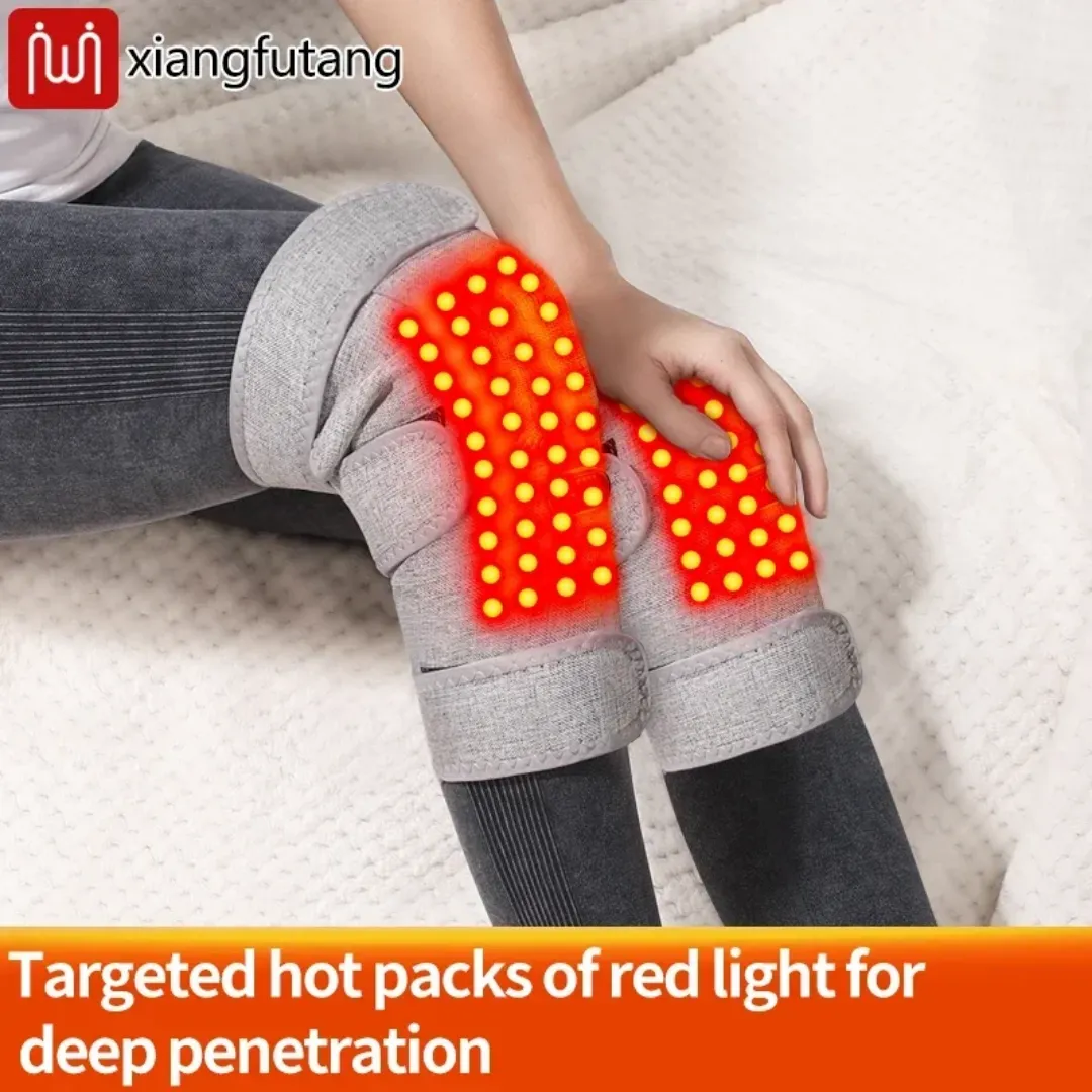 Thérapie Infrarouge À La Lumière Rouge Électrique Masseur De Genou Chauffant Soulagement De La Douleur De L'arthrite