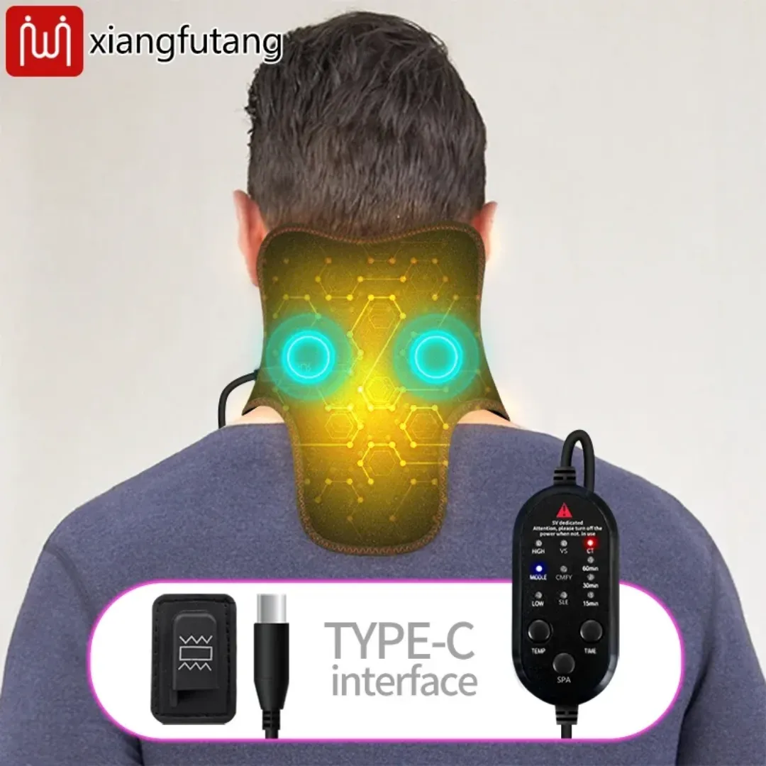 Masseur de cou-3-Chaleur et vibration soulage la douleur cervicale