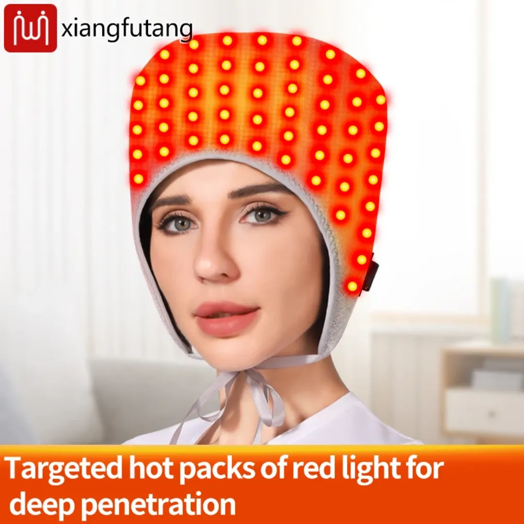 Capuchon Chauffant Moxibustion à Lumière Rouge avec Fonction Musicale