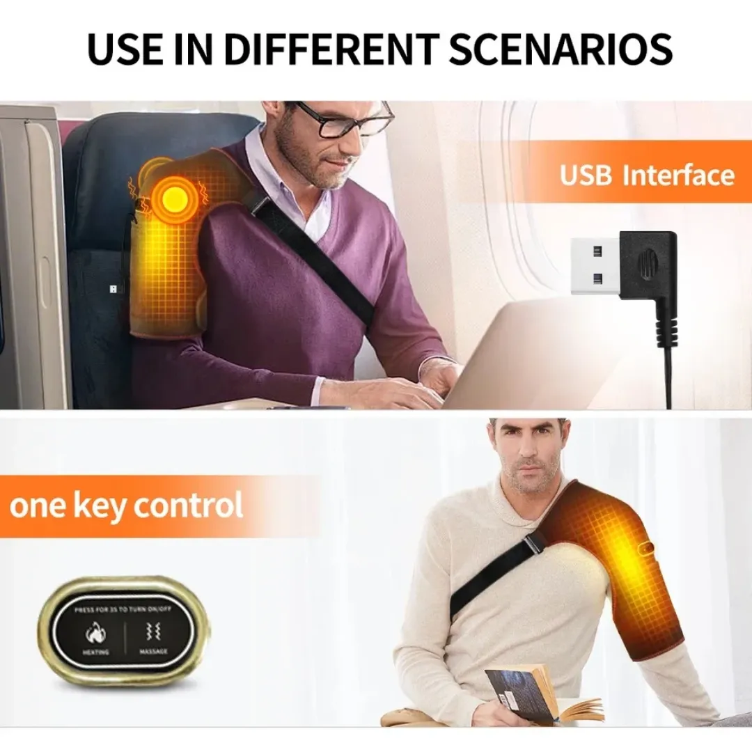 Ceinture de massage chauffante sans fil 3 en 1 avec télécommande pour le soulagement des douleurs articulaires