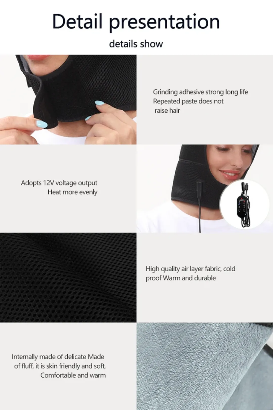 Boule de massage à tête chauffante électrique pour la paralysie faciale avec fonction musicale