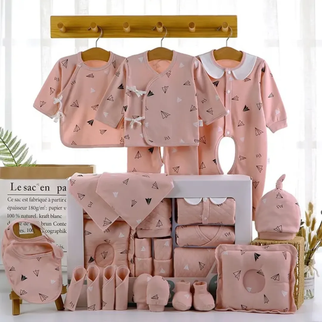 Vente en gros de vêtements de nuit pour bébés de 0 à 1 an - Paquet de 22 pièces en coton biologique