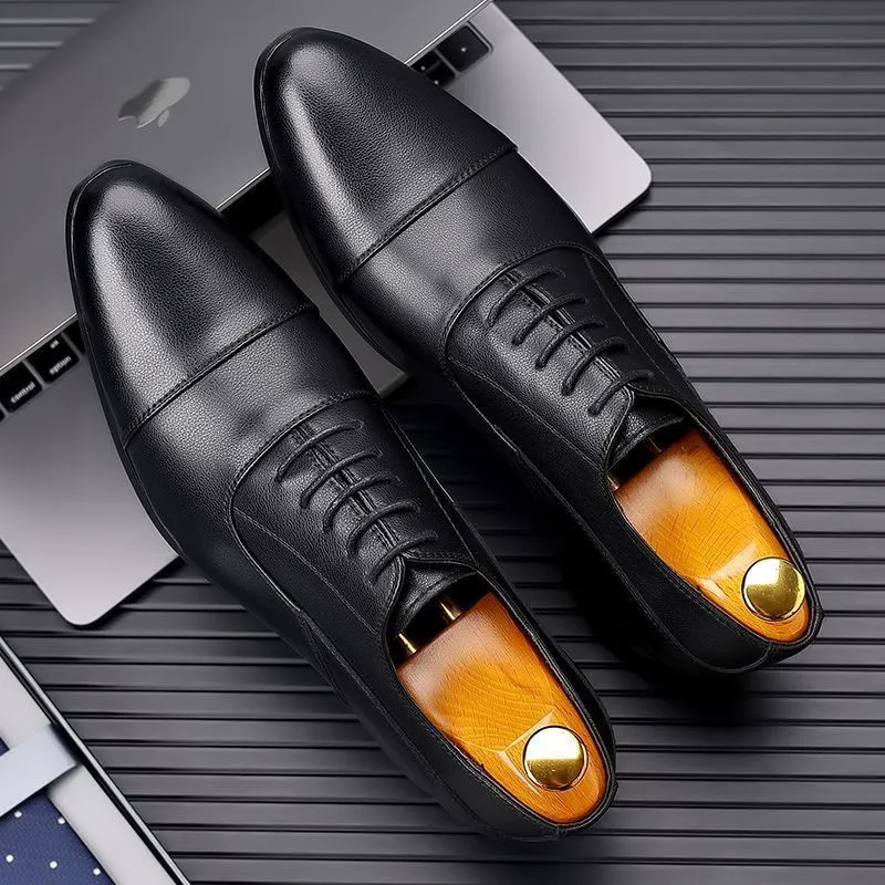 Chaussures Hommes en Cuir Véritable – Rehausse Intérieure 5 cm – Style Business, Mariage & Cérémonie