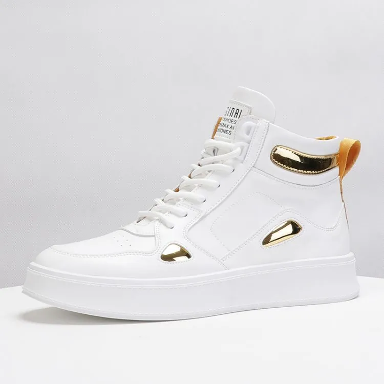 Chaussures de planche montantes blanches 2024 été nouvelle marque à la mode respirant décontracté petites chaussures blanches pour hommes