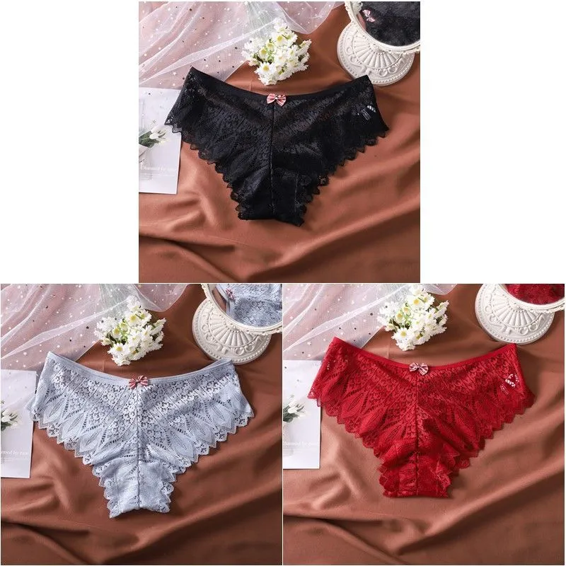 Lot de 3 pièces. Culotte femme en dentelle à lanières croisées – Design moderne, élégant et confortable