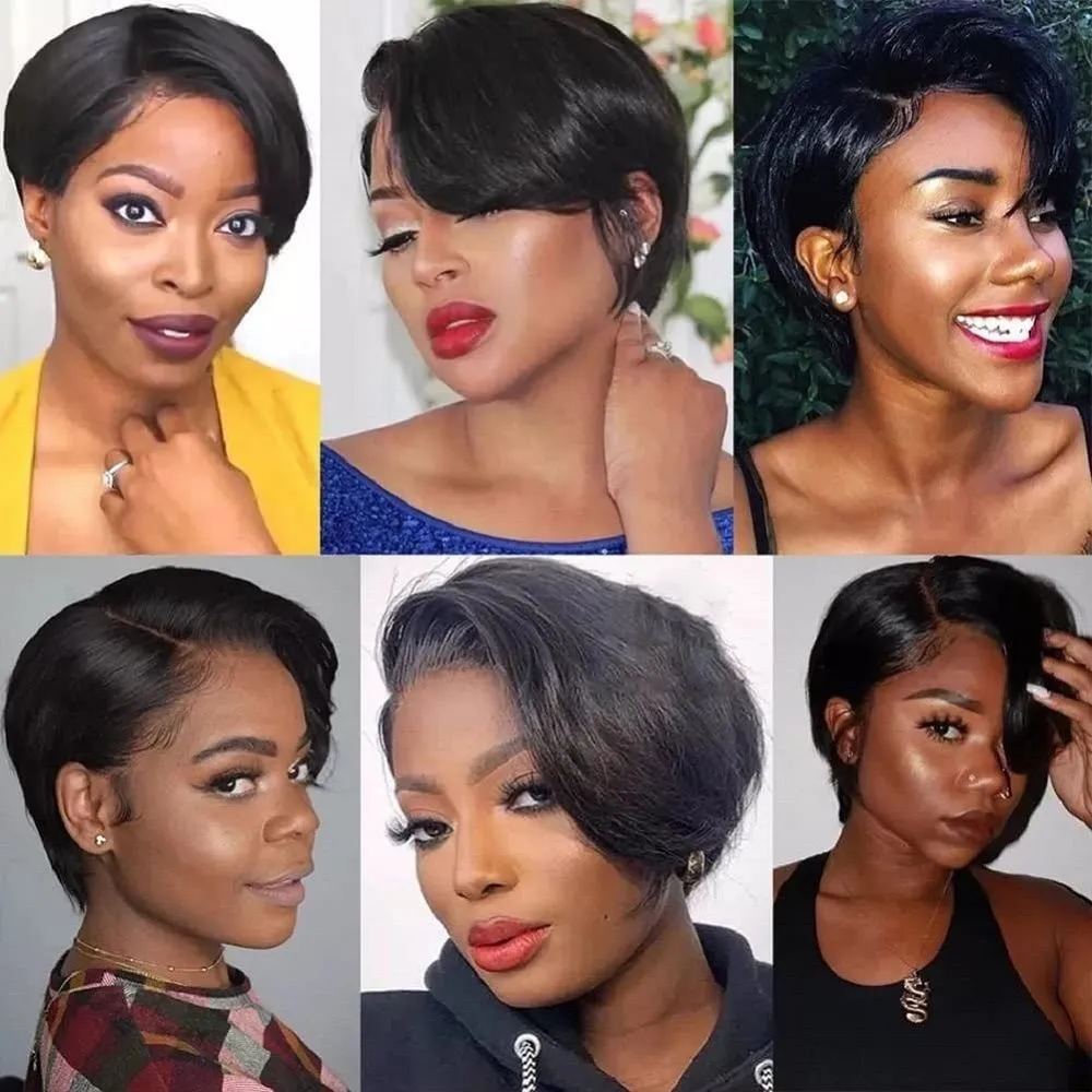 Perruque courte pixie brésilienne – Style naturel, légère et élégante