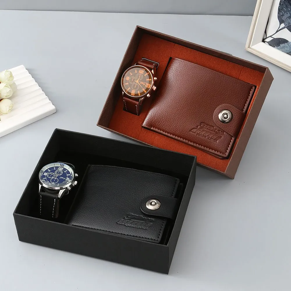 Coffret cadeau homme – Ceinture en cuir + Montre élégante (Set luxe prêt à offrir)