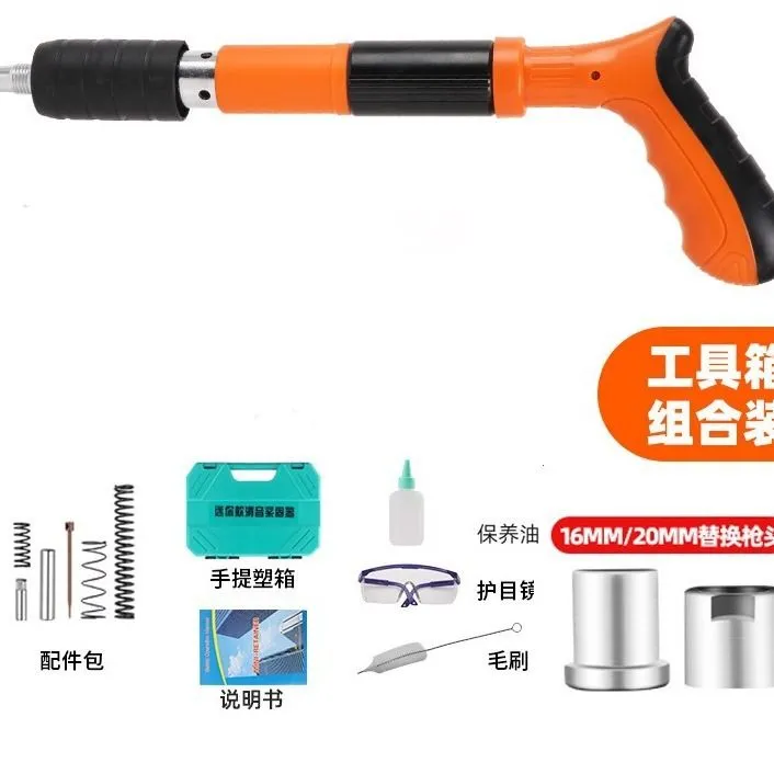 Pistolet à Clous Manuel Sans Fil – Fixation Rapide sur Béton, Acier et Plafond – Outil Robuste et Po