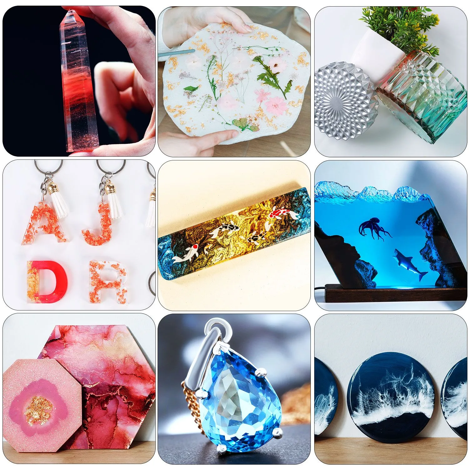 Kit Résine Époxy Transparente Haute Résistance avec Durcisseur - Ratio 1:1