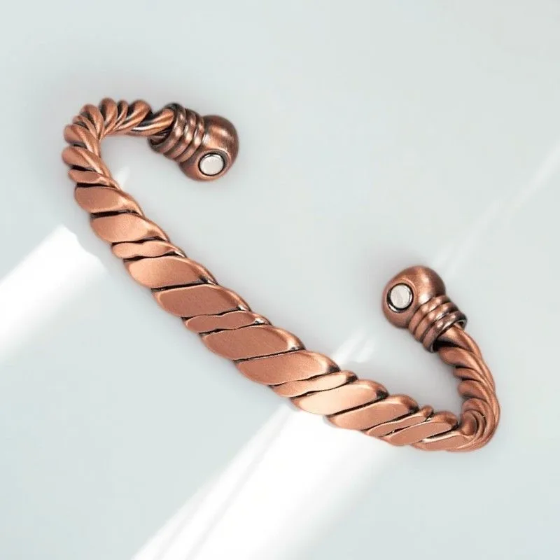 Bracelet énergétique ouvert tricolore effet rose gold – modèle A sélectionné