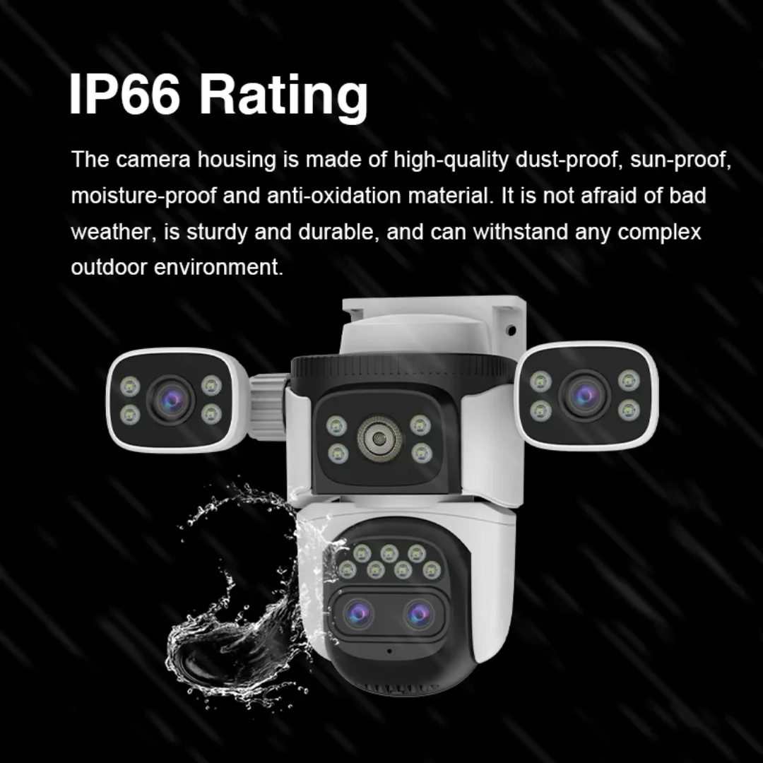 Caméra de Surveillance Extérieure WiFi 4G Connectée Étanche avec Vision Nocturne